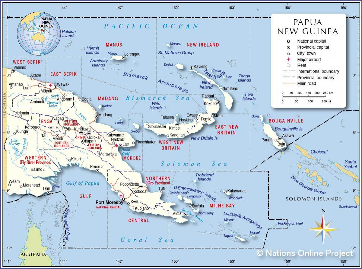 แผนที่ของ tari ปาปัวนิวกินี 