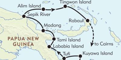 แผนที่ของ rabaul ปาปัวนิวกินี
